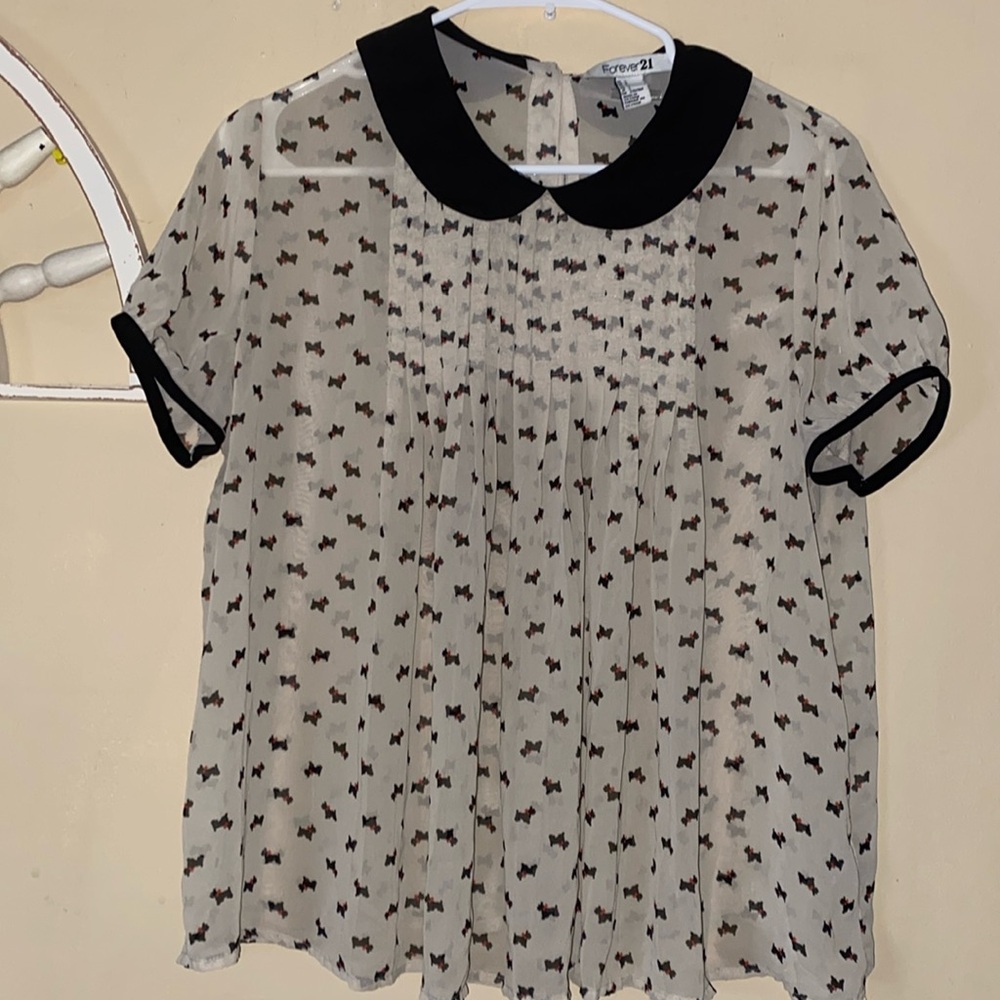 Women’s Forever21 Schnauzer Print Top